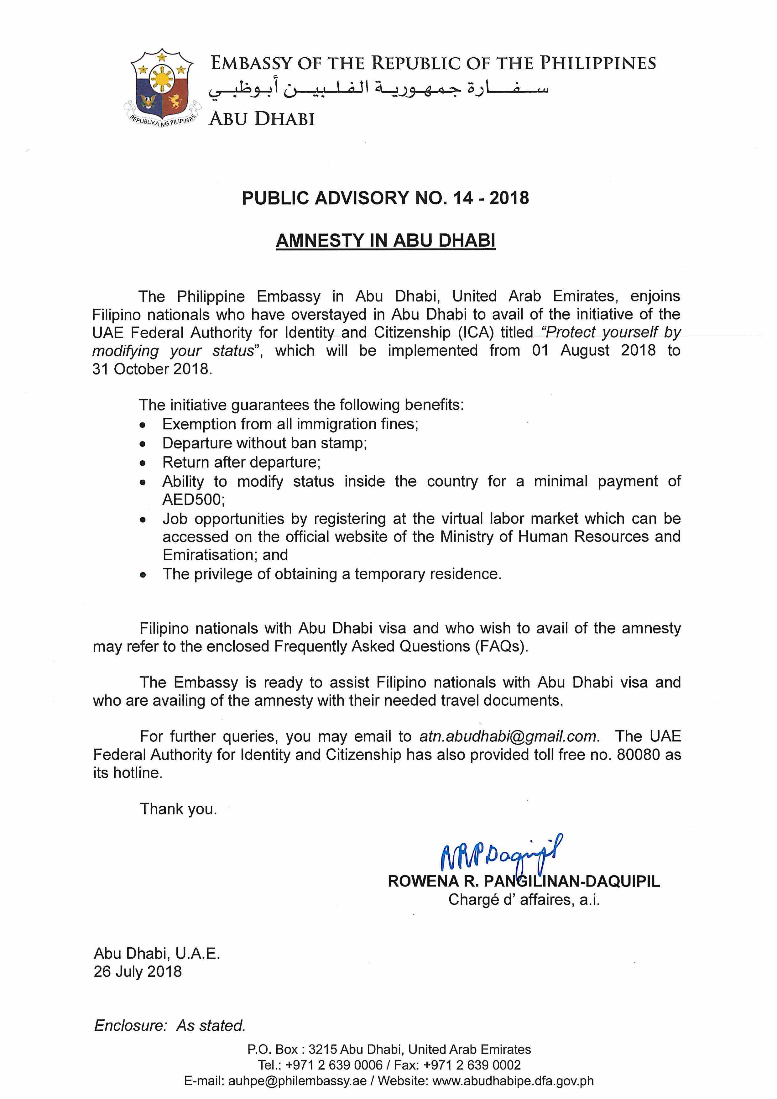 Public Advisory No. 14 2018 Page 1