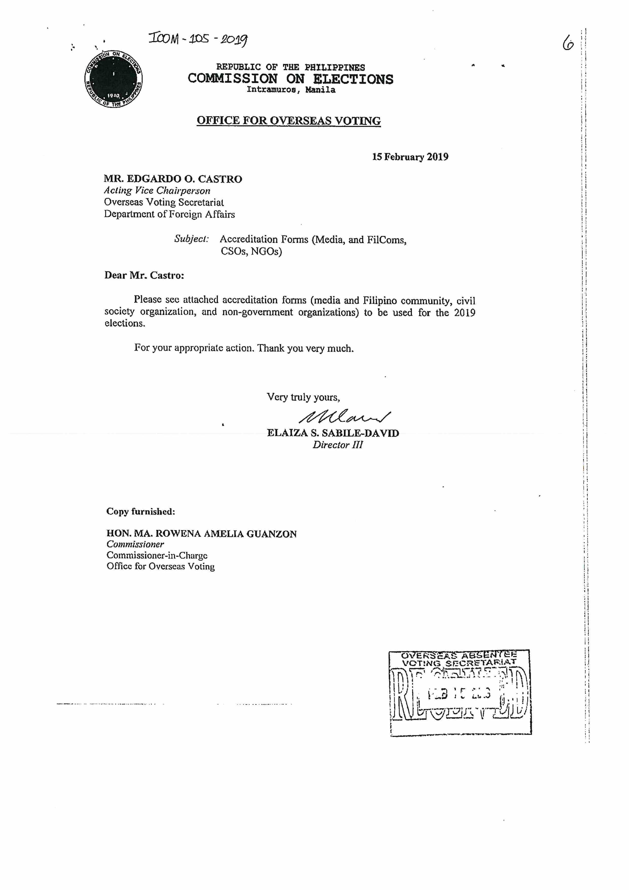 Announcement re Guidelines for Mass Media Accreditation for OVS Page 6