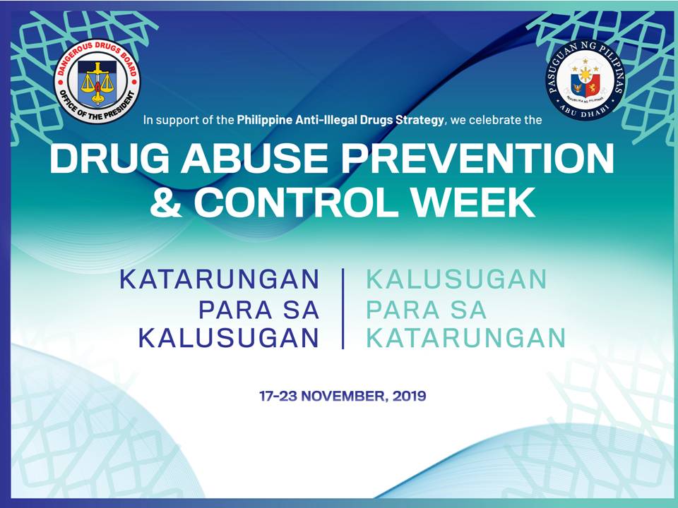 Drug Abuse Prevention and Control Week 17 23 November 2019