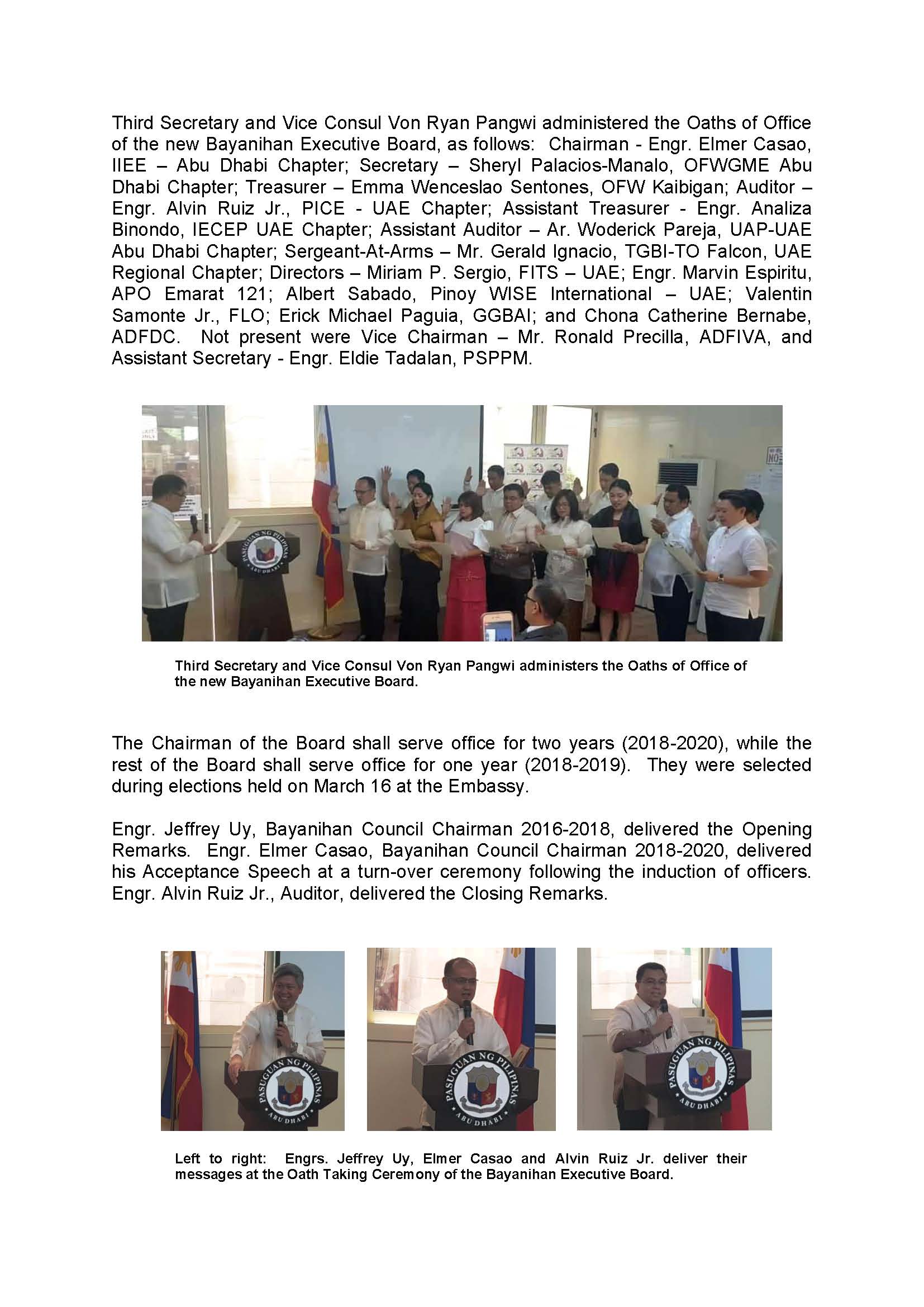 Press Release Bayanihan Council Induction 2018 Page 2