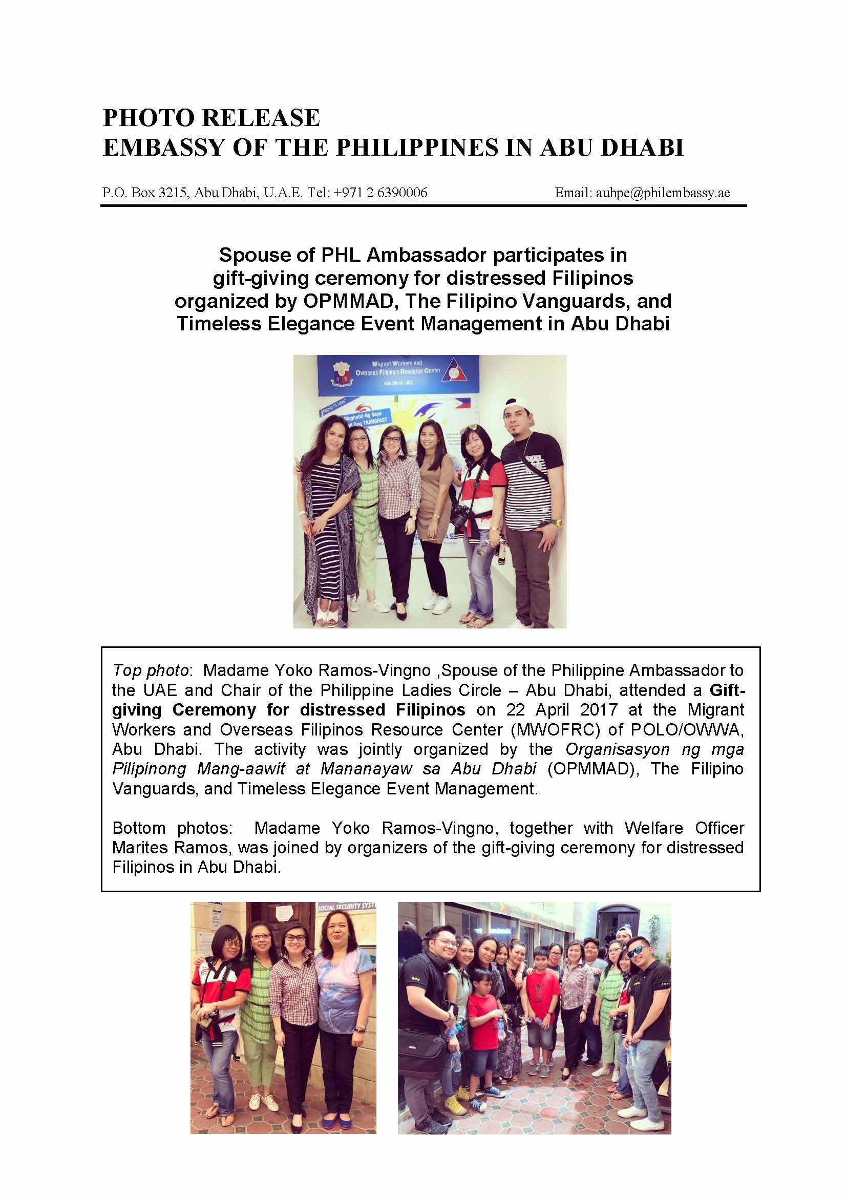PR Gift Giving ceremony for wards by OPMMAD The Filipino Vanguards 170422