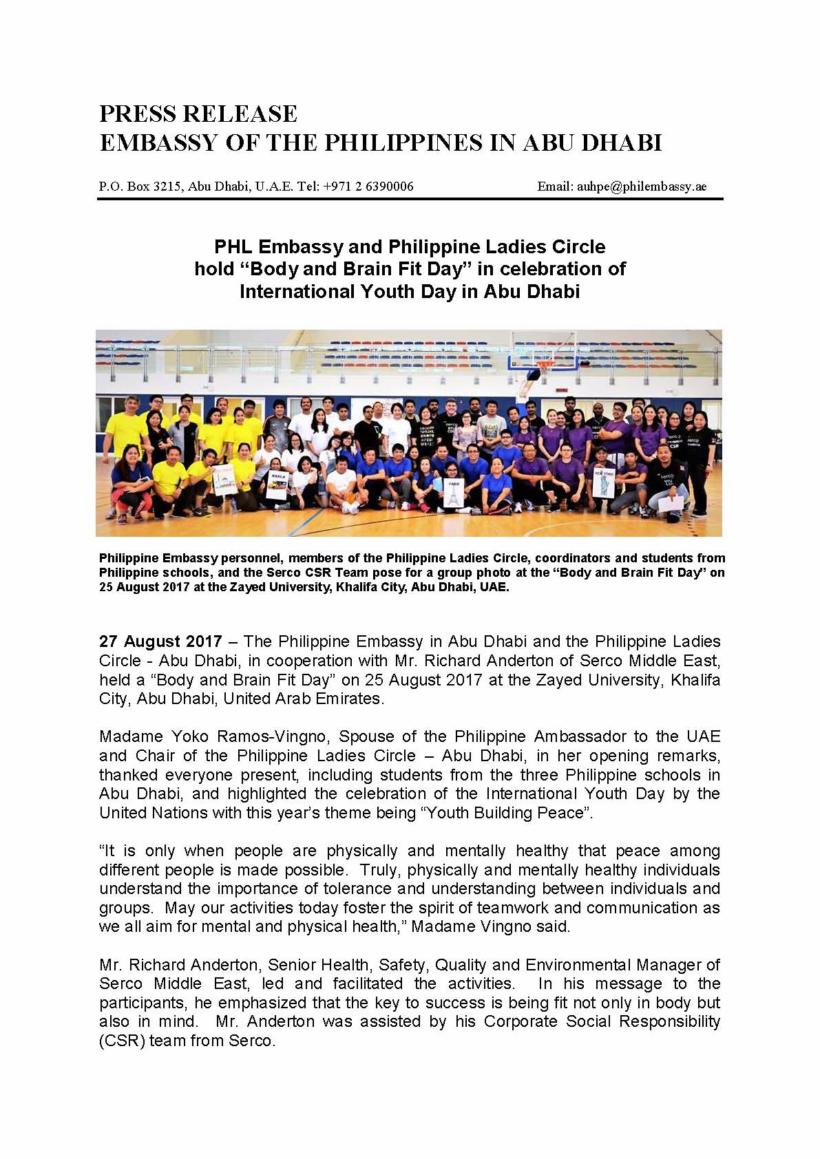 Press Release Body and Brain Fit Day 170825 Page 1
