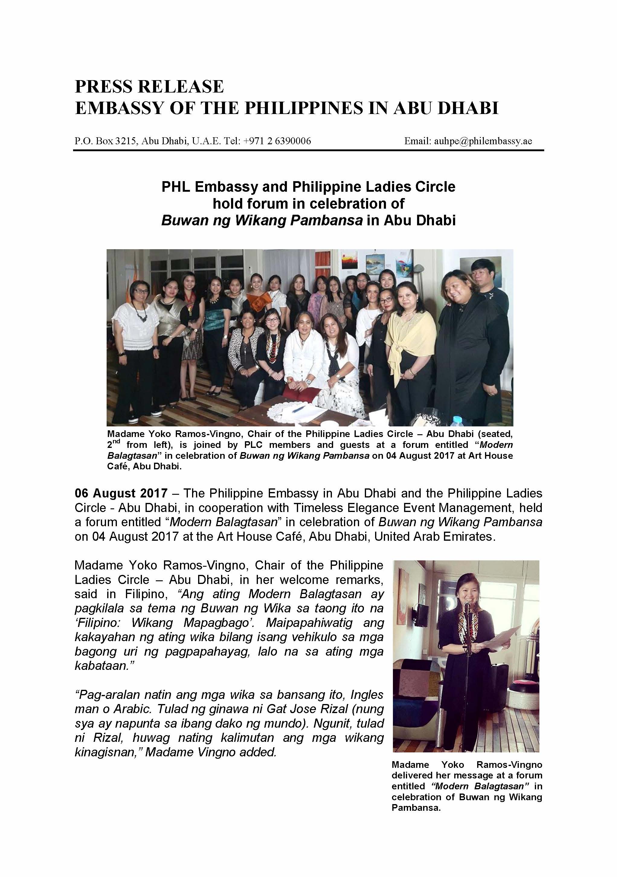 Press Release Modern Balagtasan 170804 Page 1