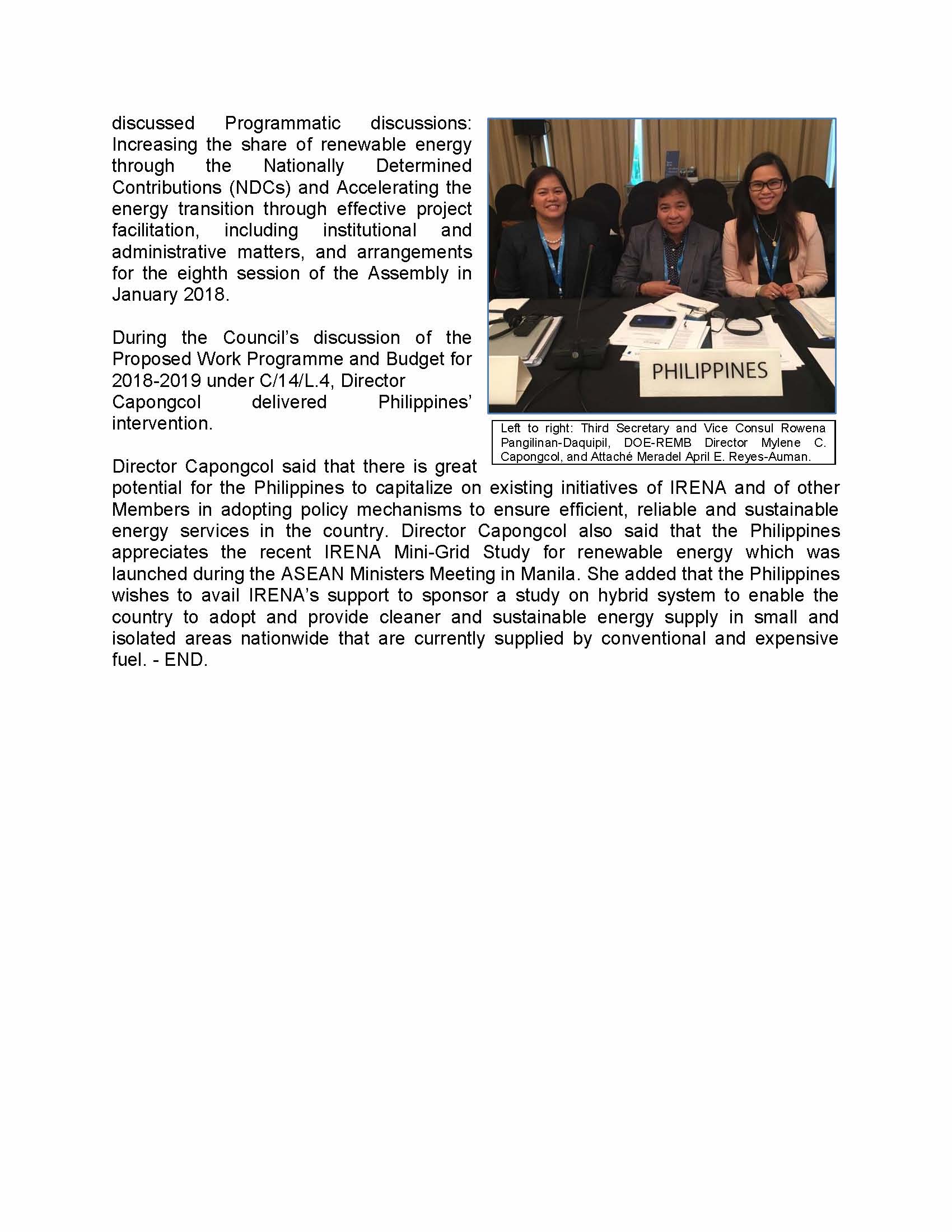 report cover and pr of 14th Council Meeting Page 2