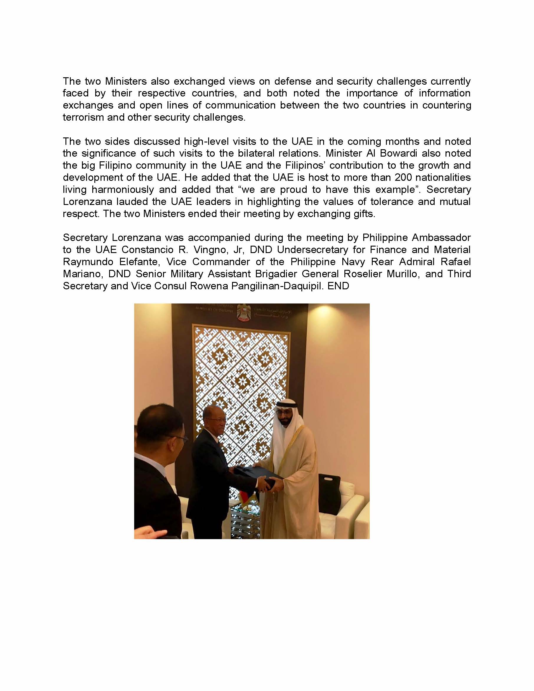 PR Bilateral Meet bet SND UAE Minister of State for Defence Affairs Page 2
