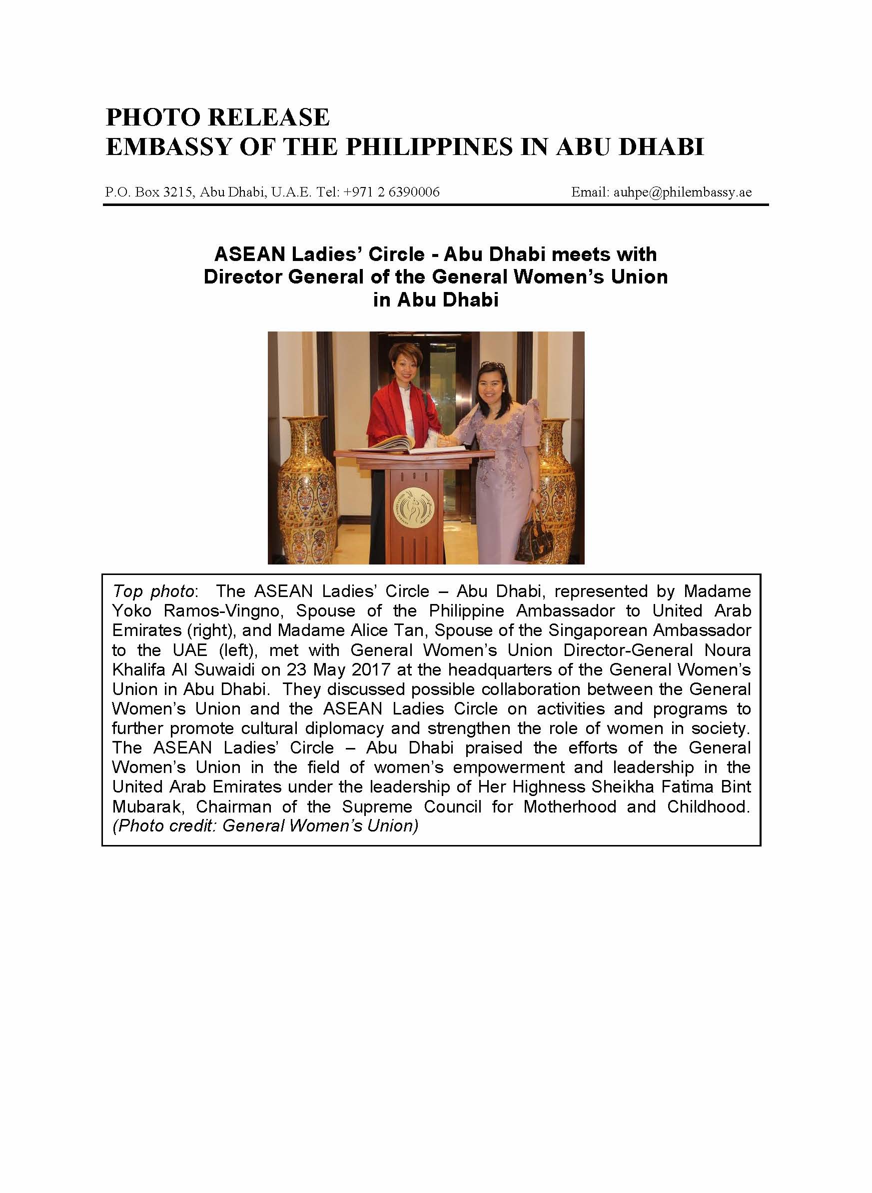 PR ASEAN Ladies Circle meet with DG of GWU 170523