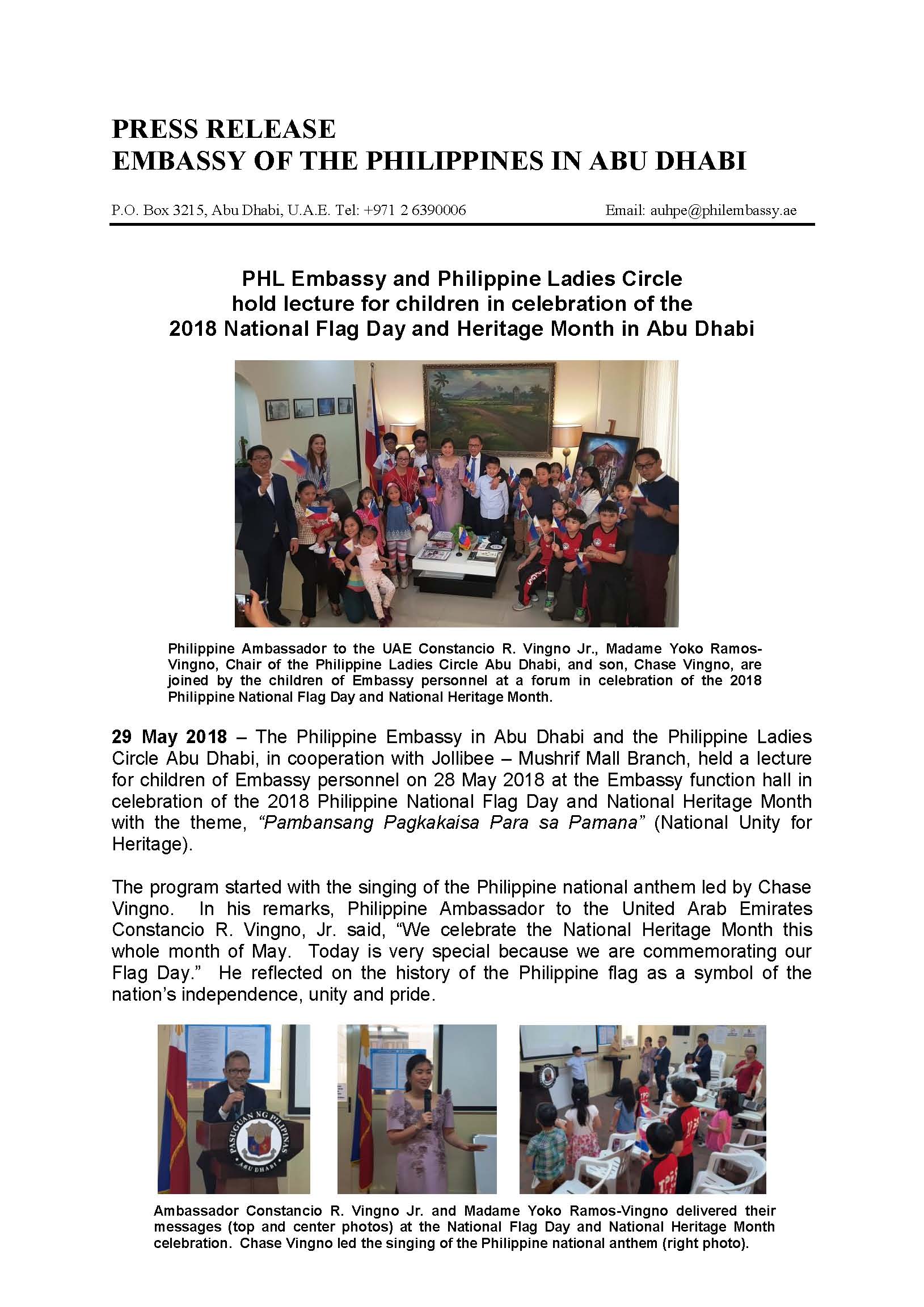 Press Release National Flag Day Heritage Month Celebration 180528 Page 1