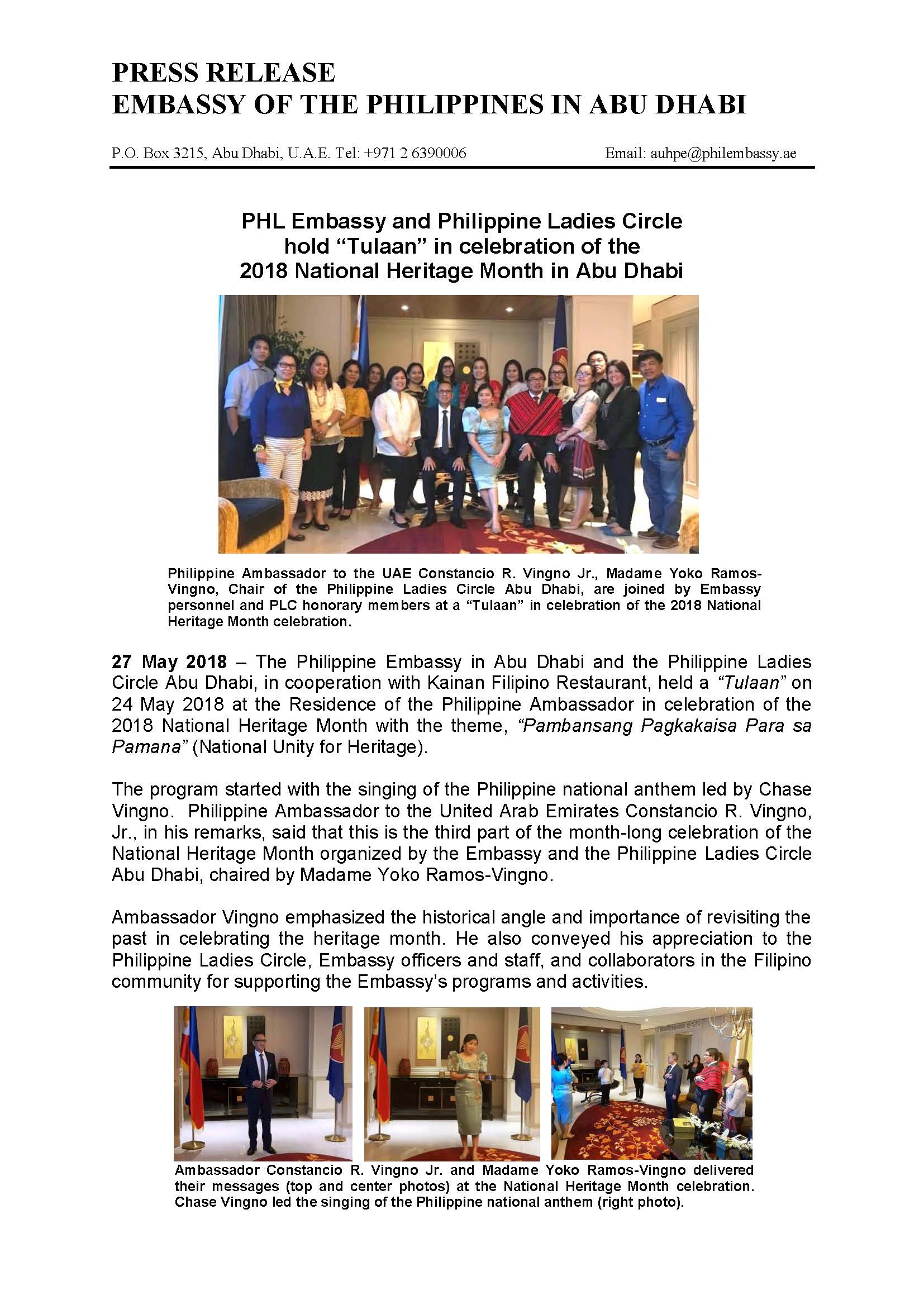 Press Release National Heritage Month Celebration 180524 Page 1