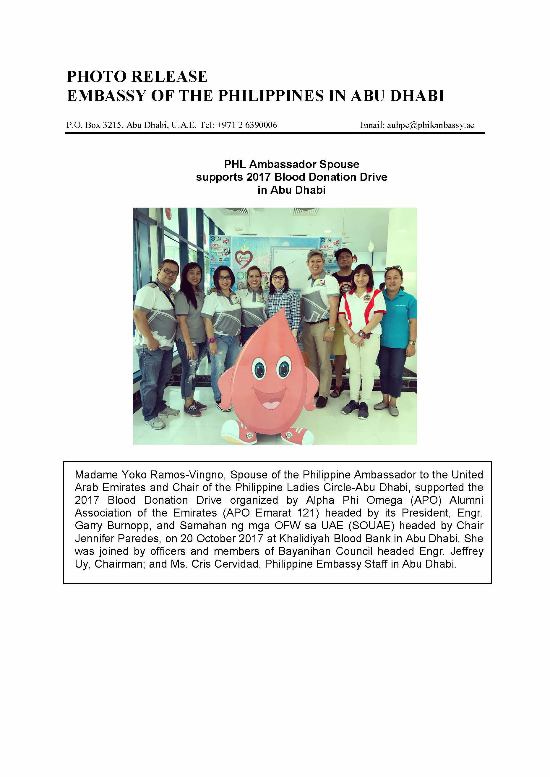 Photo Release Blood Donation by APO