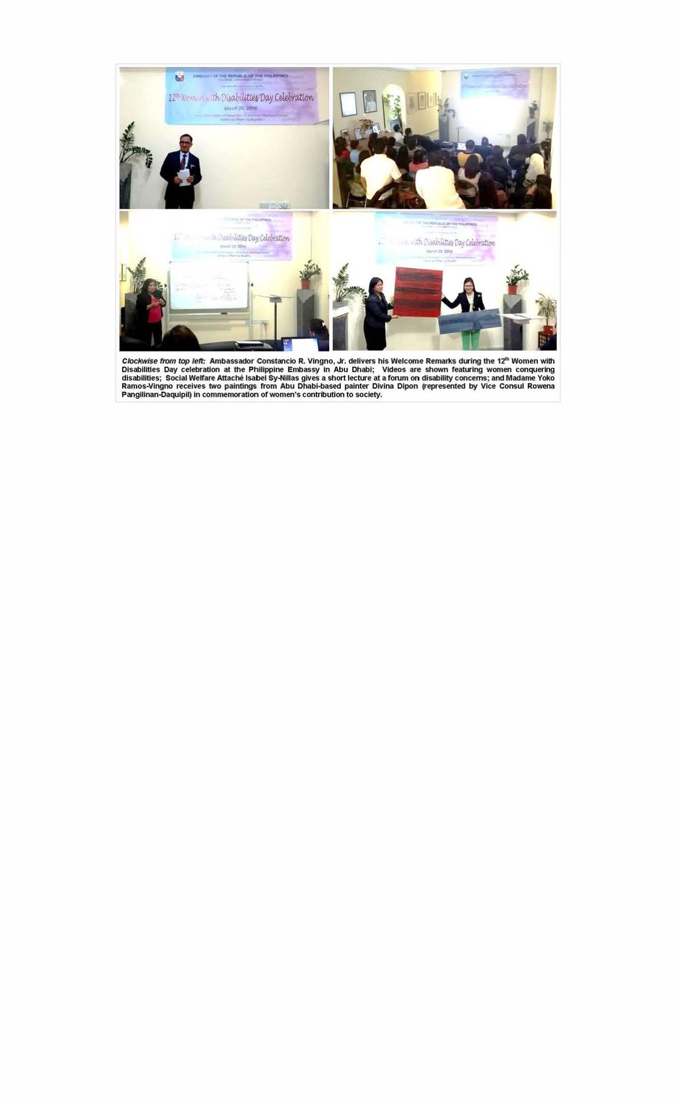 PHL Embassy in Abu Dhabi Celebrates 12th Women with Disabilities Day Page 2